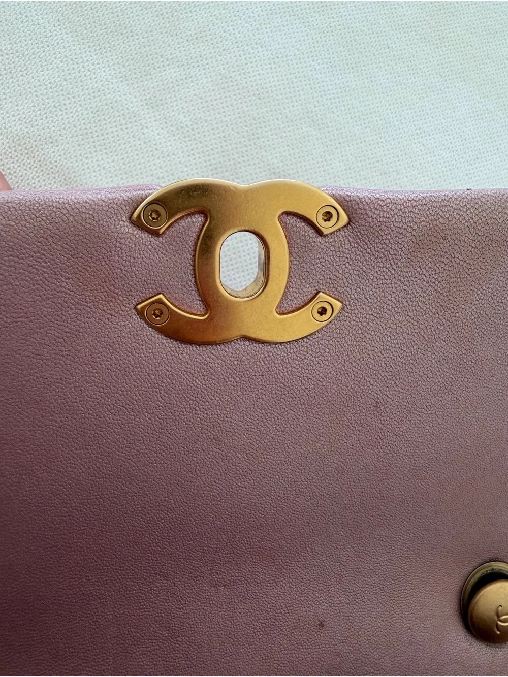 CHANEL Quilted Mini Flap Bag in Dusty Lavender with Gold Hardware